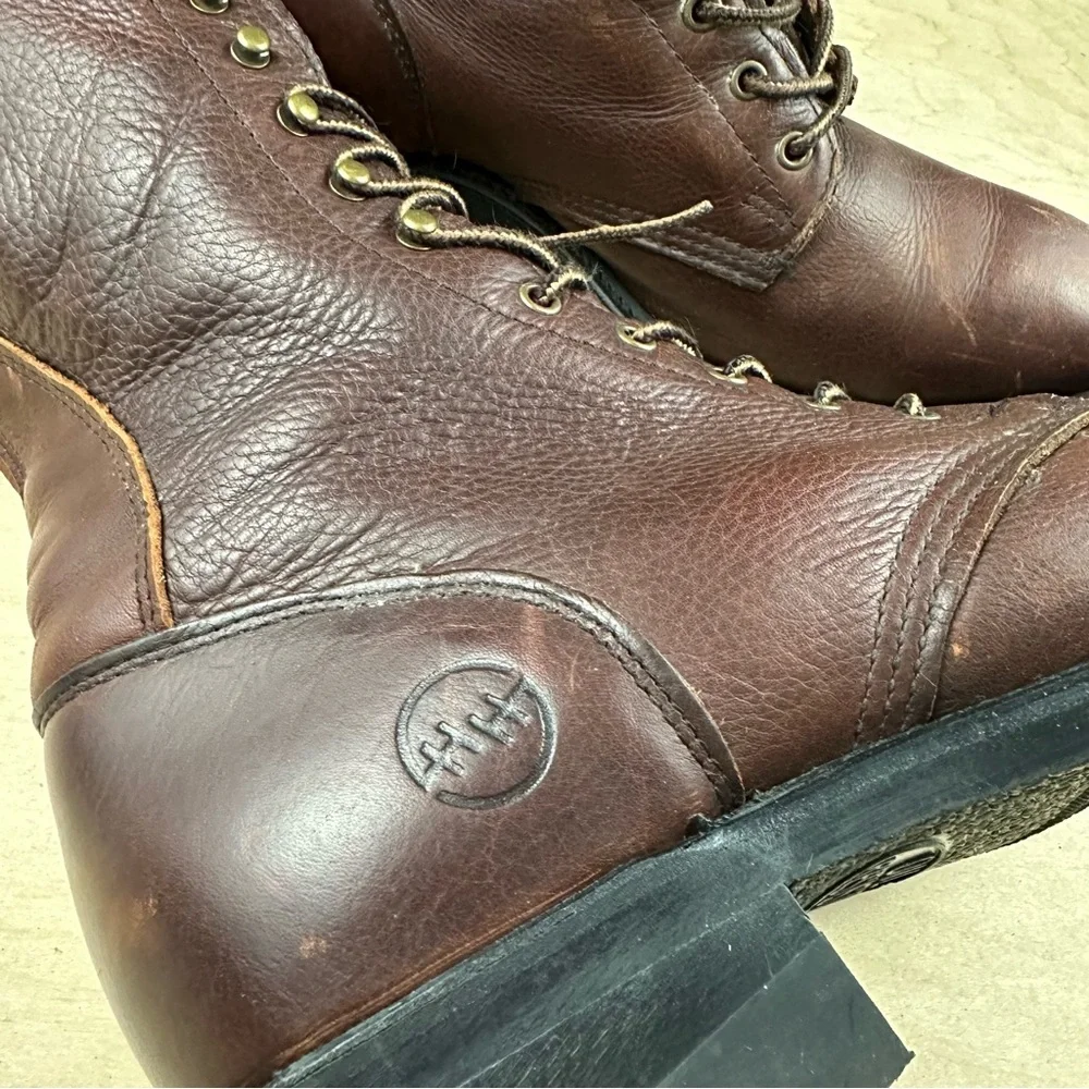 Double H Dark Brown Leather Boots